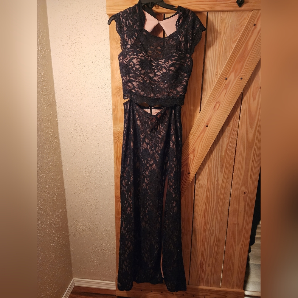 2 piece prom dress